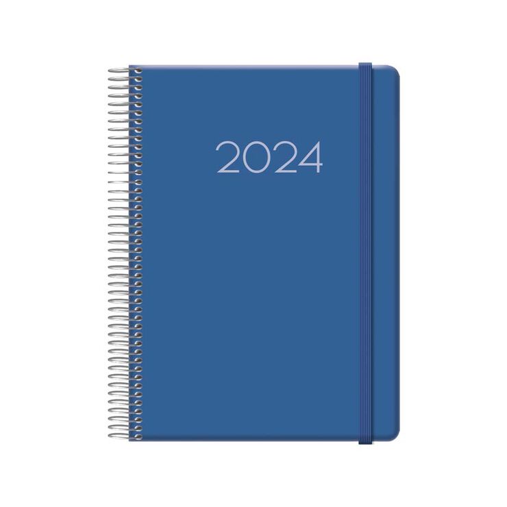 Agenda espiral Dohe Denver dia/pàg 2024 cas 15X21 Blau