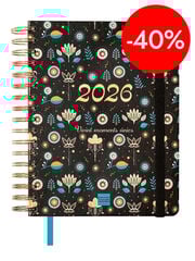 Agenda Finocam 16 mesos Vitae 1/4 setm/vista cat 2025-26 negre