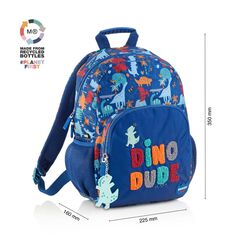 Motxilla doble London reciclada Miquelrius Fun Dino