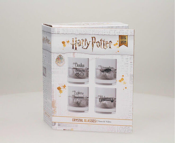 Harry Potter Hechizos Set 4Vasos Cristal
