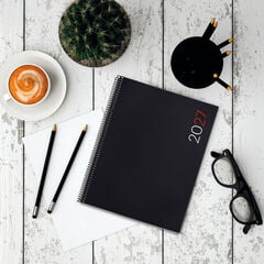 Agenda Miquelrius Espiral Pro Dia P&agrave;gina Multiling&uuml;e 2027 City Negre