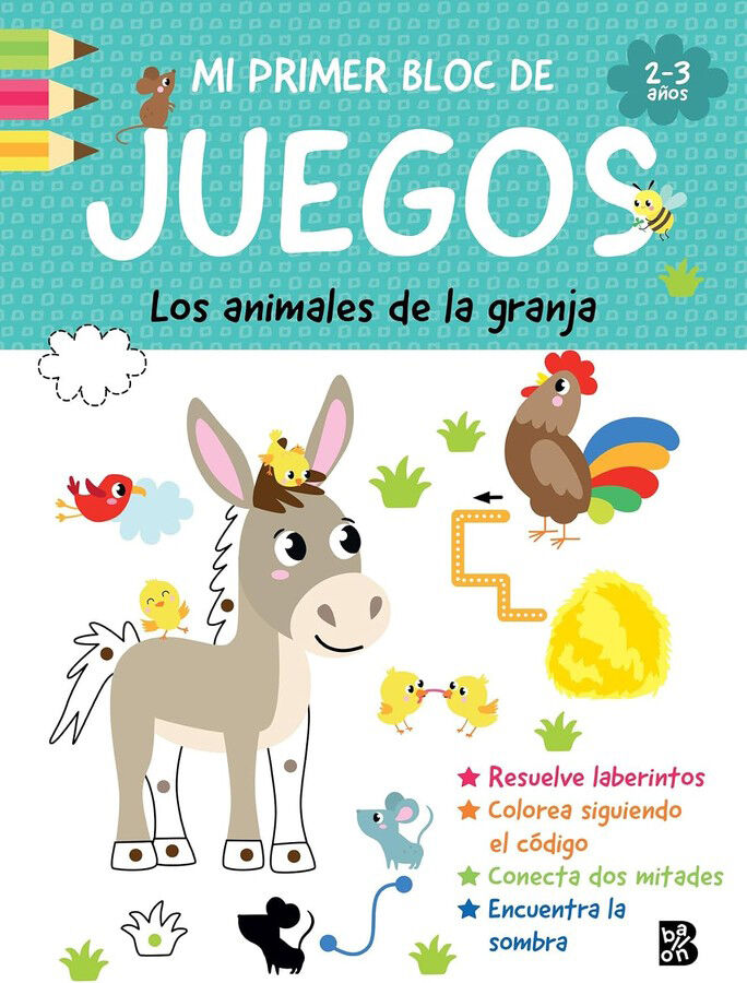 Mi primer bloc de juegos: Animales de la granja