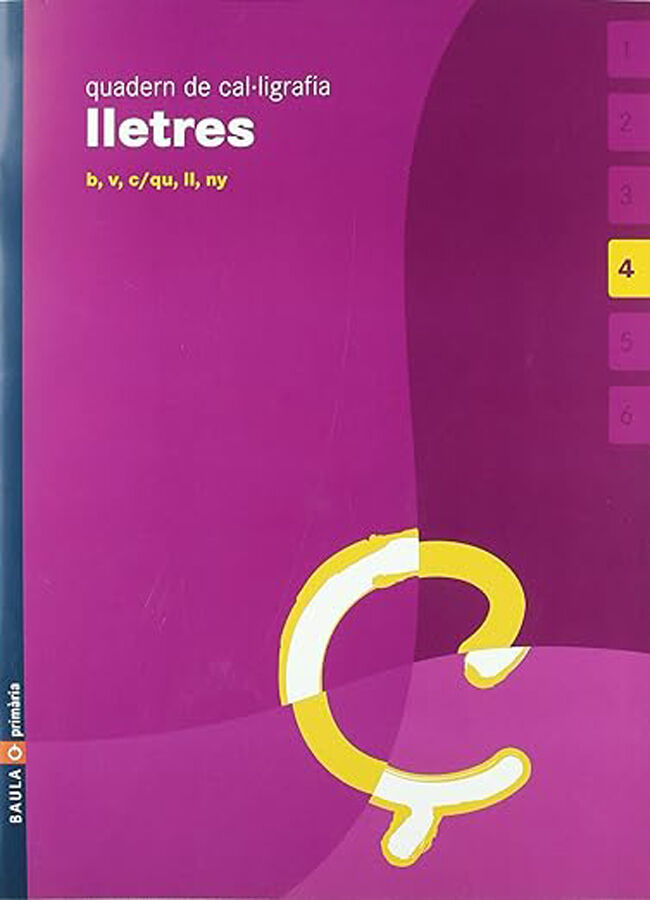 Cal&middot;ligrafia 4 Lletres Prim&agrave;ria Baula