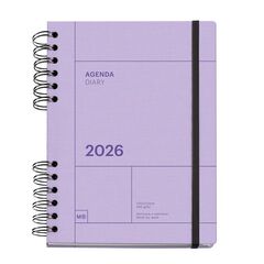 Agenda Miquelrius Plus W-O sem/vista catalán 2026 Basic malva