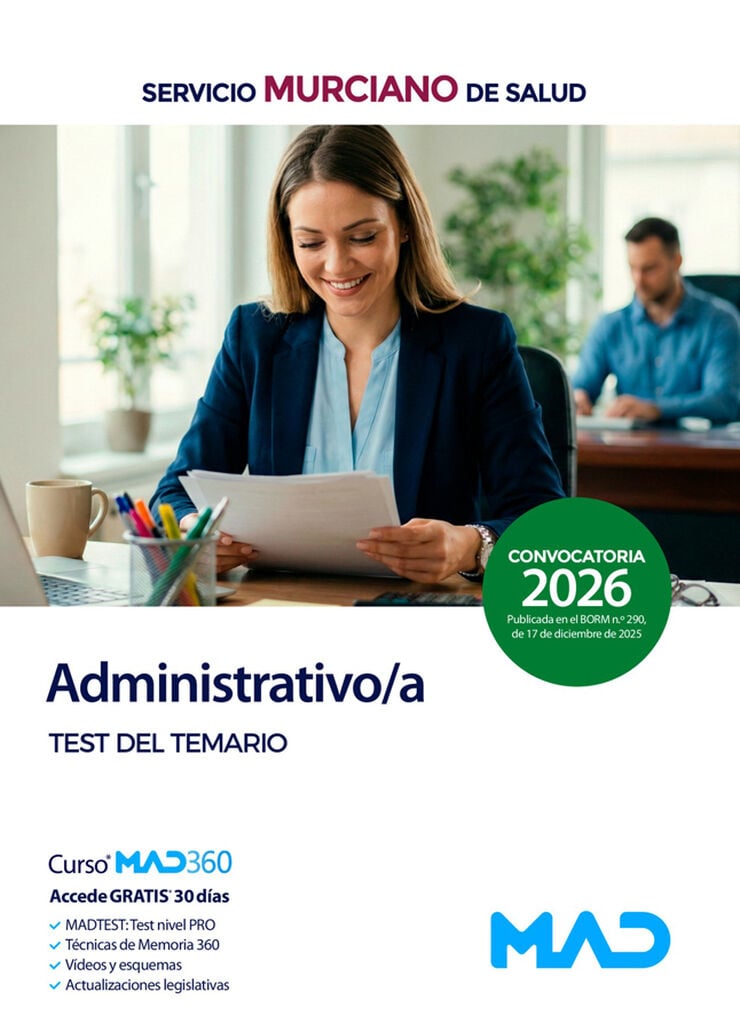 Administrativo/a del Servicio Murciano de Salud. Temario parte general