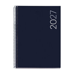 Agenda Miquelrius Espiral Plus Semana Vista Multiling&uuml;e 2027 Azul Marino