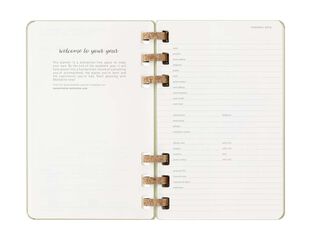 Agenda escolar espiral moleske tapa dura sem/vista L 2025-26 kiwi