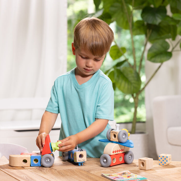 Melissa & Doug Blockables Vehicles 54 piezas