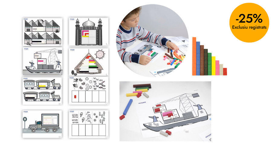 Regletas Contenedor de colores + fichas Miniland