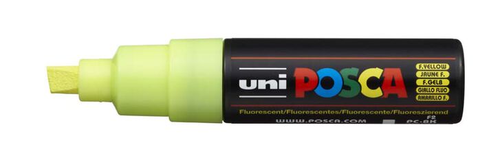 Rotulador Posca PC-8K amarillo fluorescente