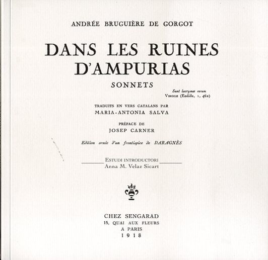 Dans les ruines D'Ampurias. Sonnets