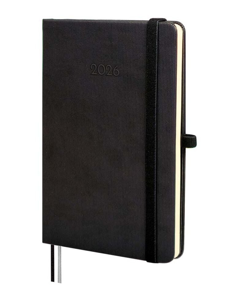 Agenda Finocam Textura M4 sem/vista horizontal cas 2026 negro