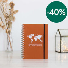 Libreta A5 raya Miss Wood Vacavaliente marrón