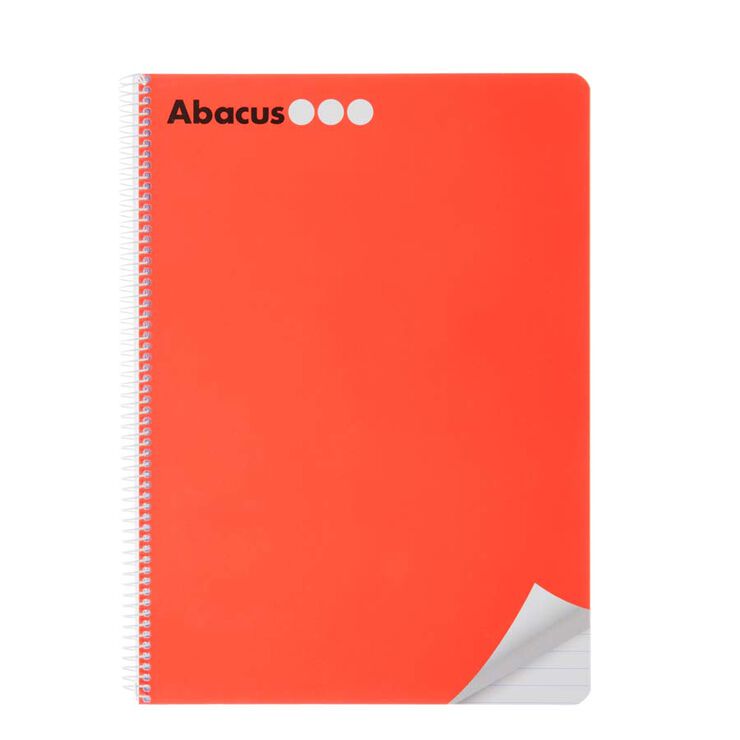 Libreta espiral Abacus A4 80 hojas raya horizontal rojo