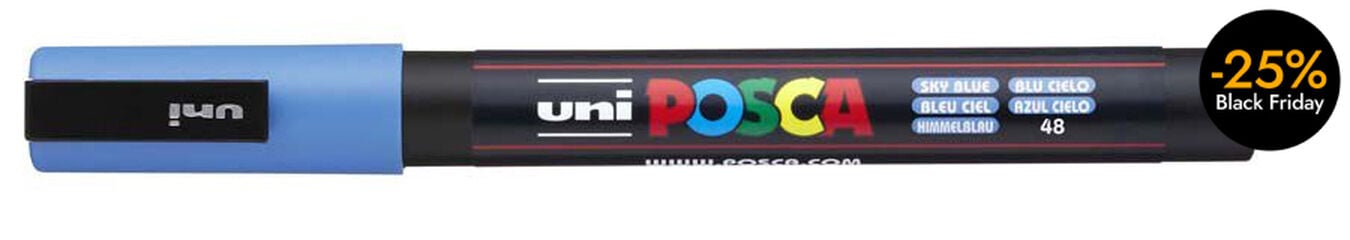 Rotulador Posca PC-3M 0,9-1,3mm azul cielo