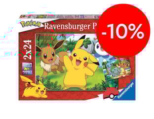 Puzle 2x24 piezas Pok&eacute;mon Pikachu Amigos