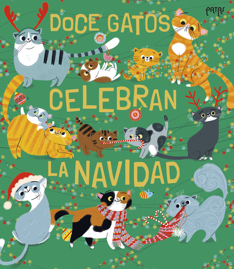 Doce gatos celebran la Navidad