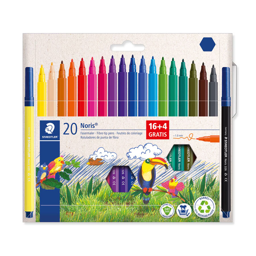 Rotuladores Staedtler 326, Bolsa 16 + 4 Colores