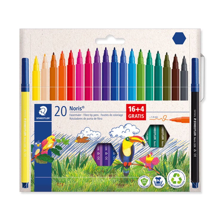 Rotuladores Staedtler 326, Bolsa 16 + 4 Colores