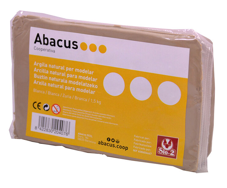 Barro Abacus blanco 1,5 Kg (Sio-2)