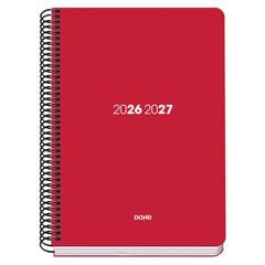 Agenda Escolar Dohe Espiral A5 sem/vista castellano 2026-2027 Element rojo