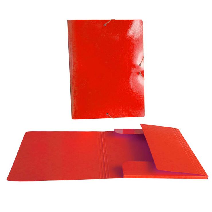 Carpeta gomas Folio Senfort PP rojo