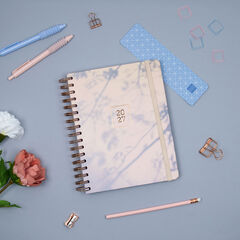 Agenda Finocam Optimal Semana Vista Horizontal 2027 Multiling&uuml;e Gris