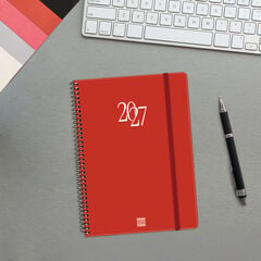 Agenda Finocam My Semana Vista Horizontal 2027 Catal&aacute;n Rojo