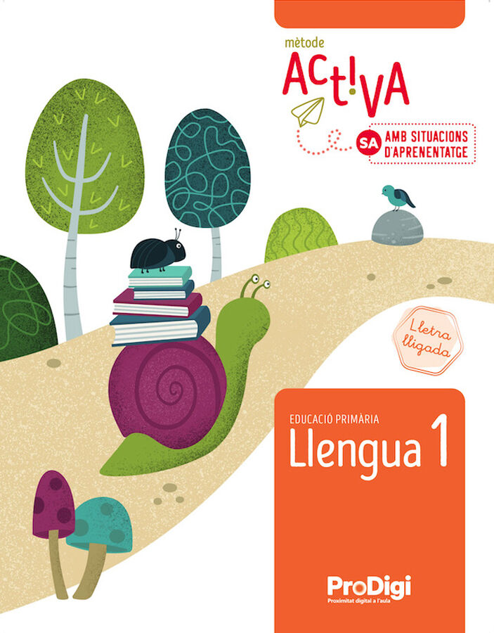 Llengua 1r Prim&agrave;ria Lletra lligada - Activa -Prodigi