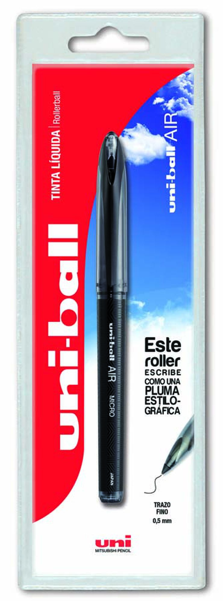 Bolígrafo roller Uni-ball Air Micro Negro