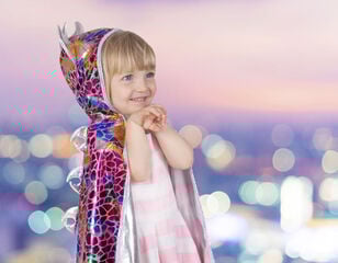 Capa&nbsp;Reversible Drag&oacute;n y Caballero De 5 a 6 a&ntilde;os Plata