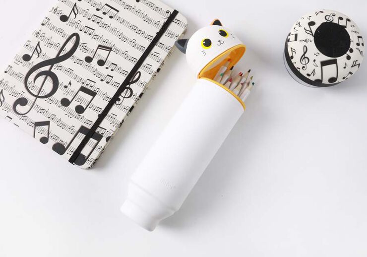 Estuche vertical silicona iTotal Cat blanco