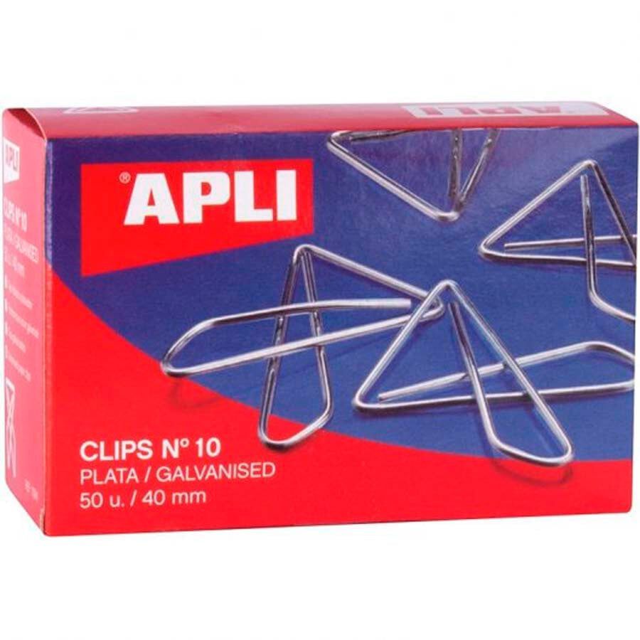 Clips Apli triangulares No.10 40mm 50u