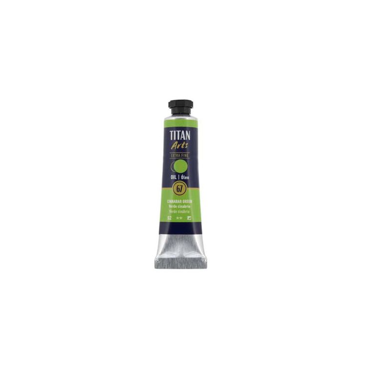 Pintura al &oacute;leo Titan 20ml verde cinabrio