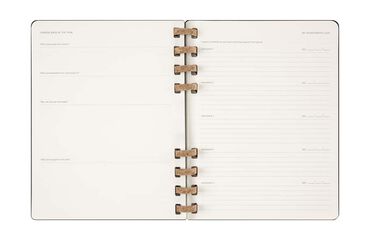 Agenda espiral Moleskine Life Planner 12m sem/vista 2025 XL negro