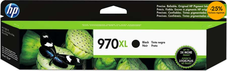 Cartucho original HP 970XL negro - CN625AE