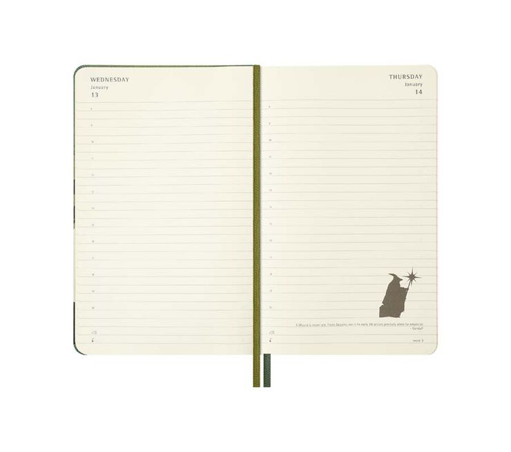 Agenda Moleskine tapa dura diaria Large 2027 El Se&ntilde;or de los Anillos
