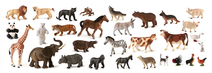 Animals salvatges/granja 30 unitats Miniland