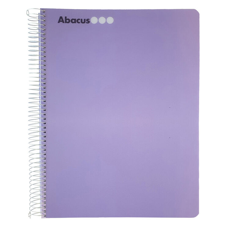 Notebook Abacus A4 Tapa de Polipropileno 120 Hojas Cuadriculado 5 &times; 5 Lila