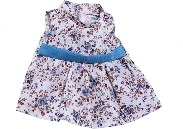 Ropa para muñeco Abacus Vestido estampado flor pértiga Azul