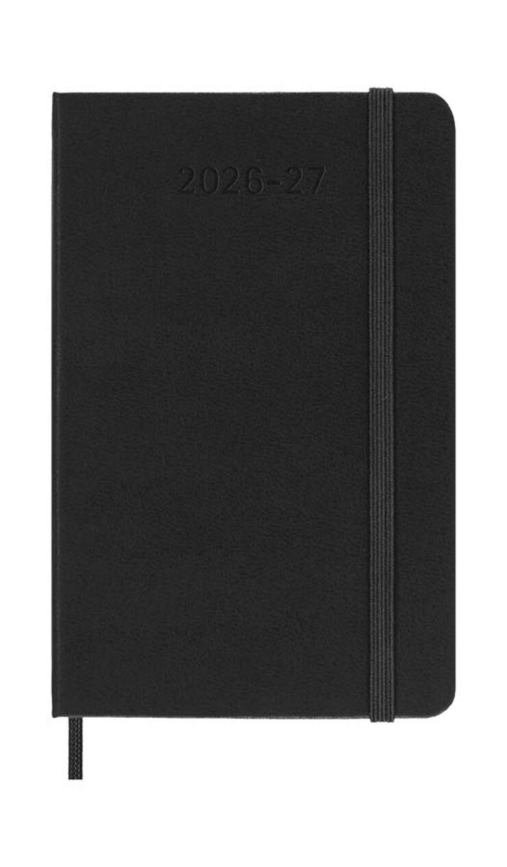 Agenda Moleskine 18 meses sem/vista P tapa dura negro