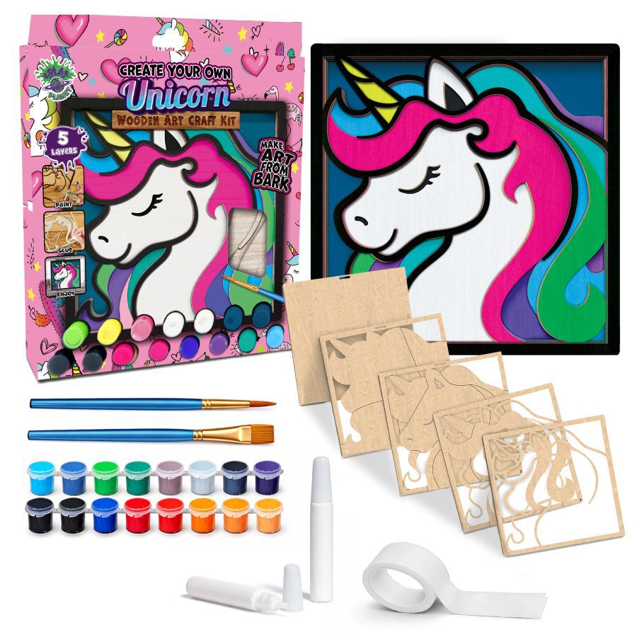 Kit Art en Fusta Splat Planet Model Unicorni