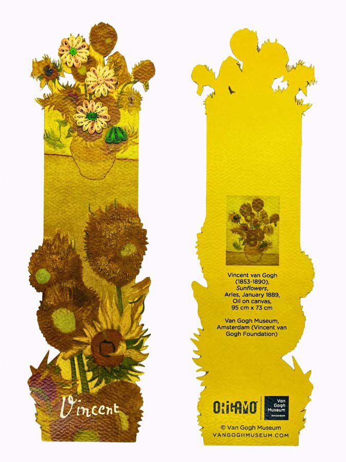 Punto de Libro Origamo Van Gogh Los girasoles