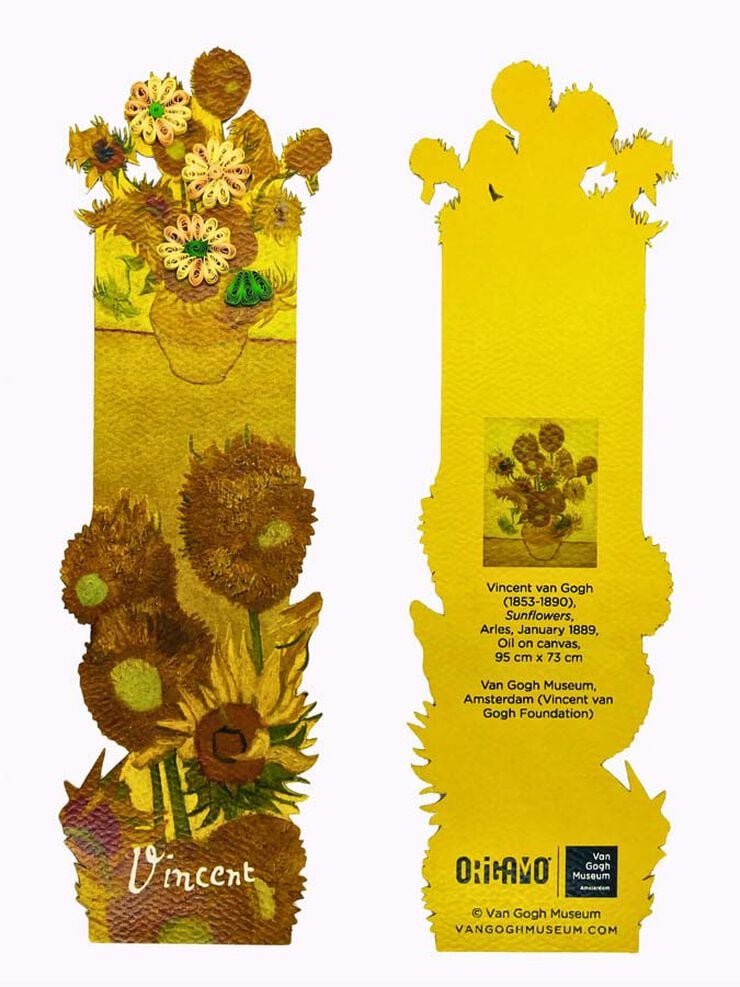 Punto de Libro Origamo Van Gogh Los girasoles