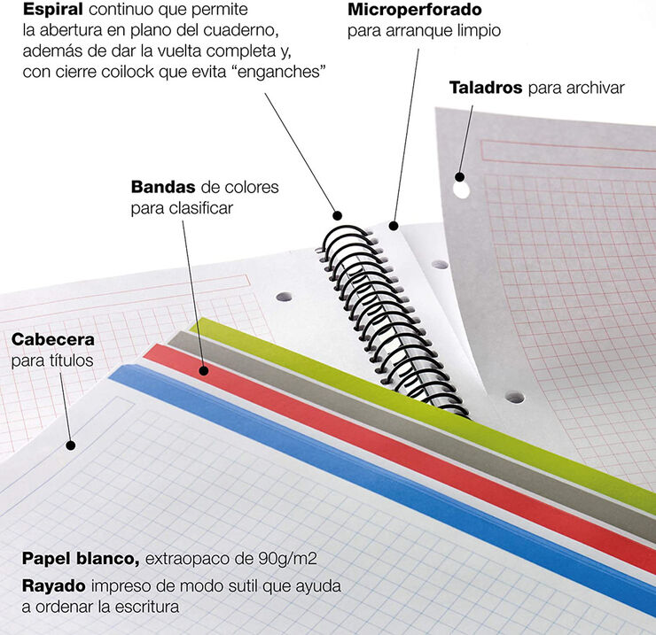 Notebook Miquelrius Emotions Eco A4 80F 80F Verd