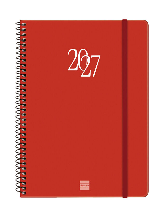 Agenda Finocam My Setmana Vista Horitzontal 2027 Castell&agrave; Vermell
