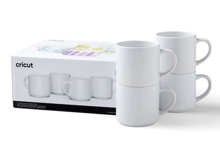 Taza apilable 275ml blanco 4u