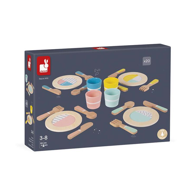 Vajilla de mesa de madera