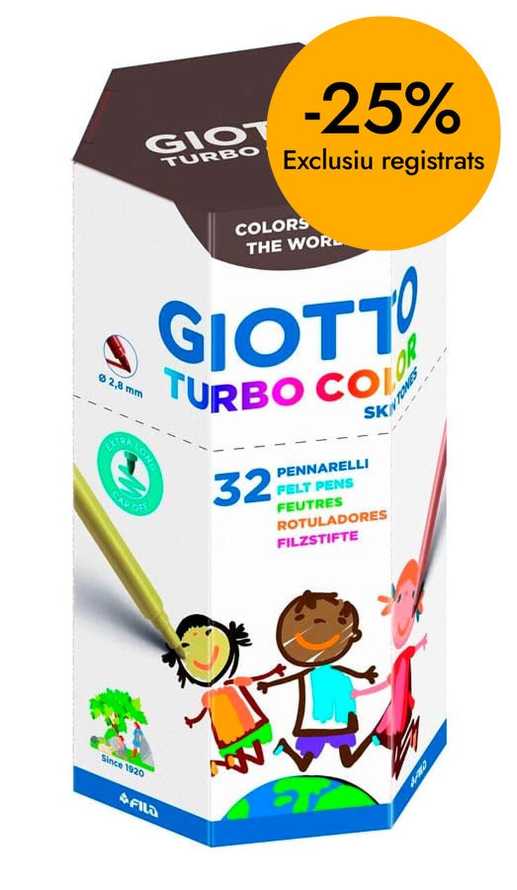 Retoladors Giotto Turbo Skin Tones 32 colors