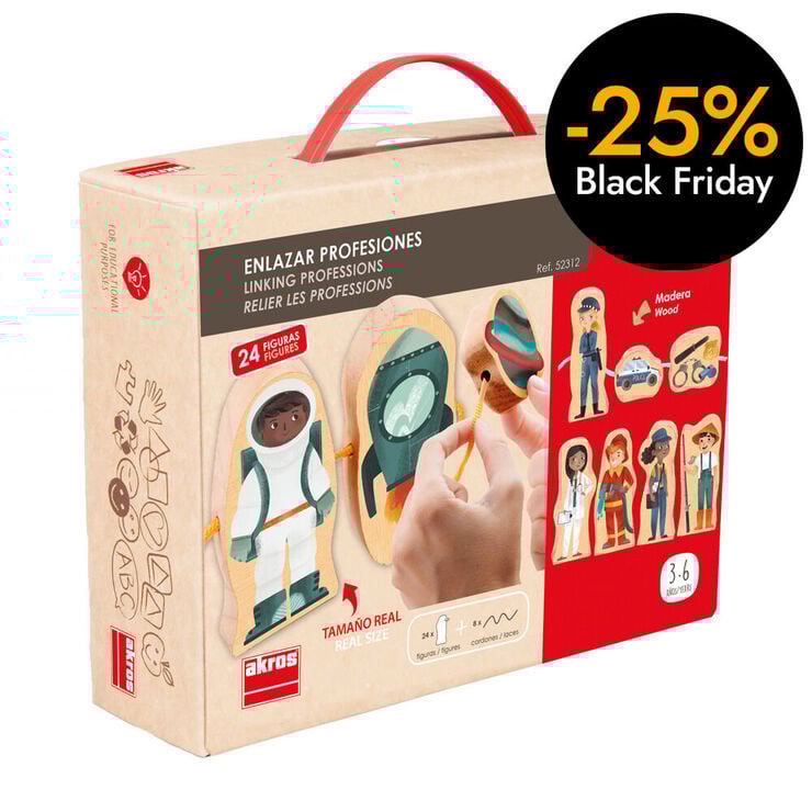 Figuras Para Ensartar Profesiones Madera